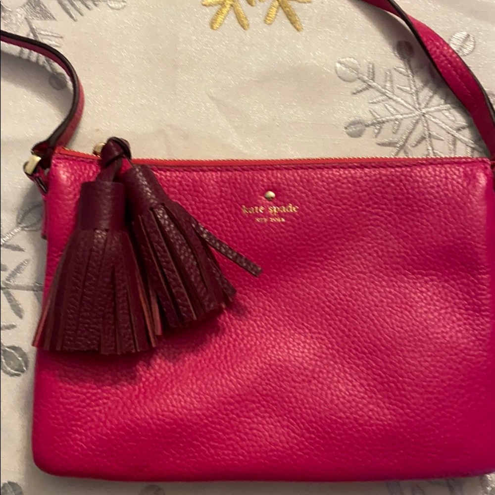 Hot pink kate spade crossbody purse